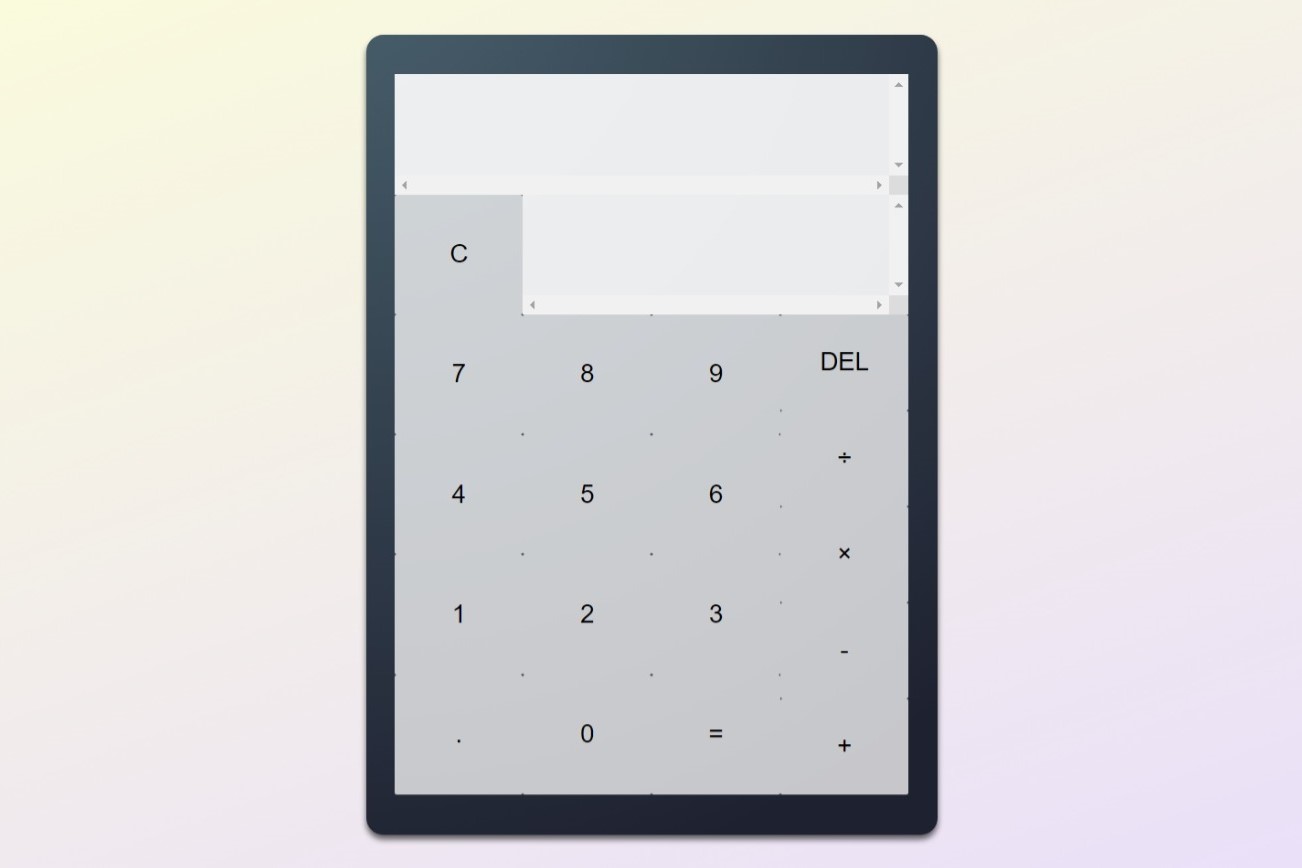 JS Calculator project screenshot